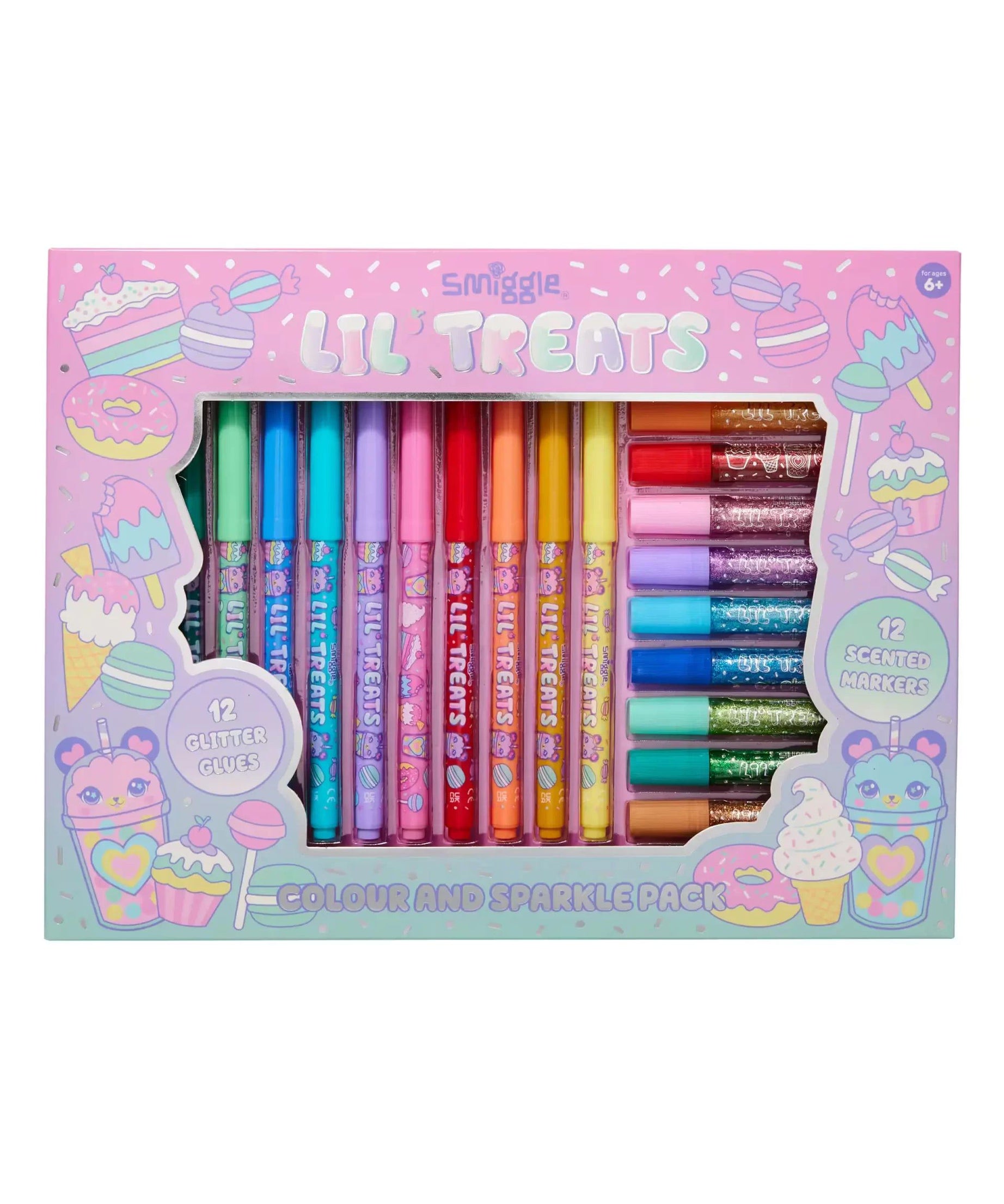 Smiggle - Lil İkramlar Renk ve Işıltı Paketi-Dinossi