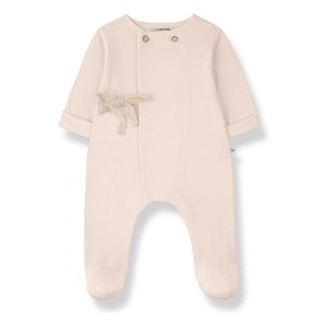 1+ in the family - Pointelle Baptiste Strampler | Beige Rosa