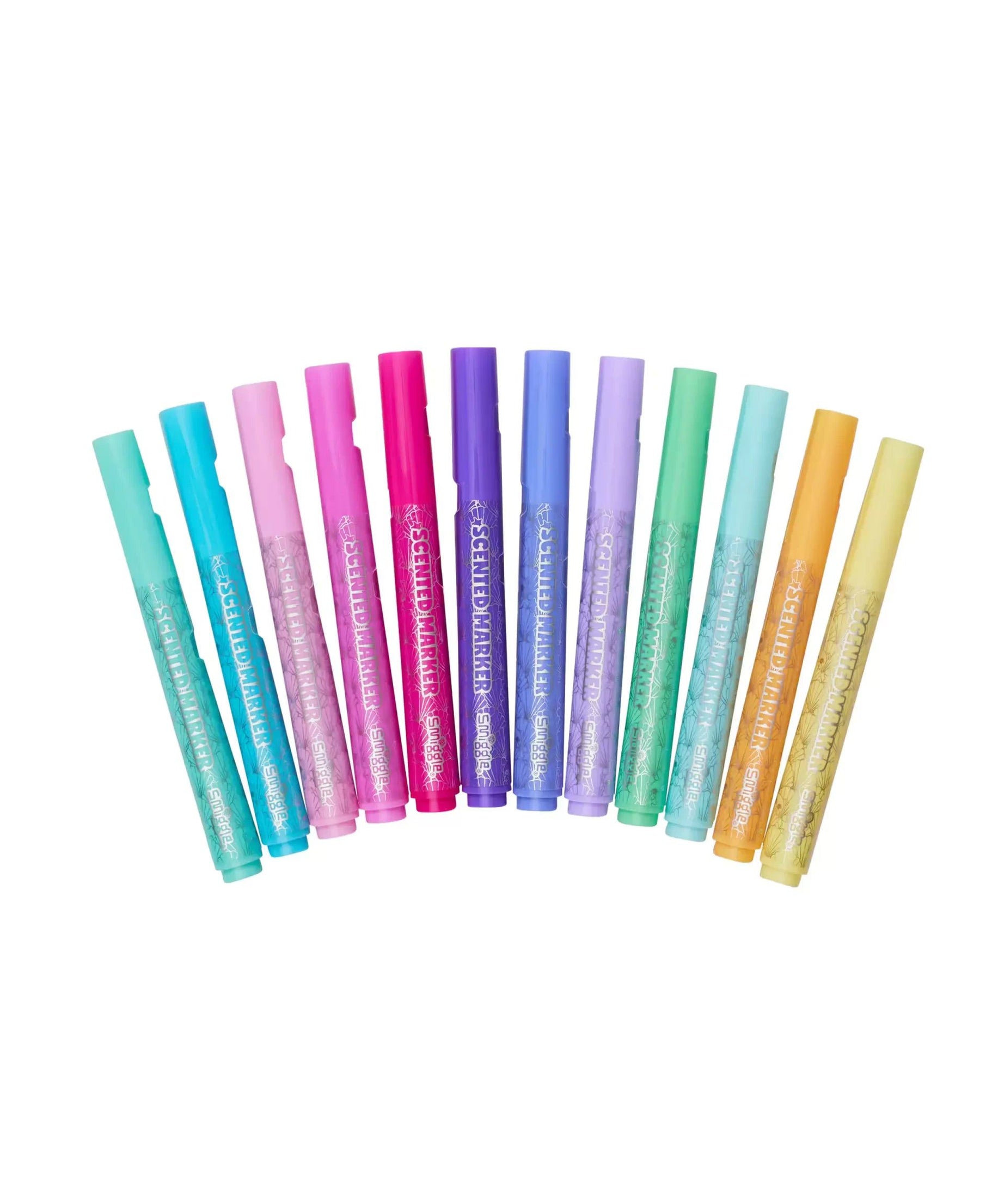 Smiggle - Hi There Kokulu 12li Fosforlu Kalem ve Kalem Kutusu Seti-Dinossi