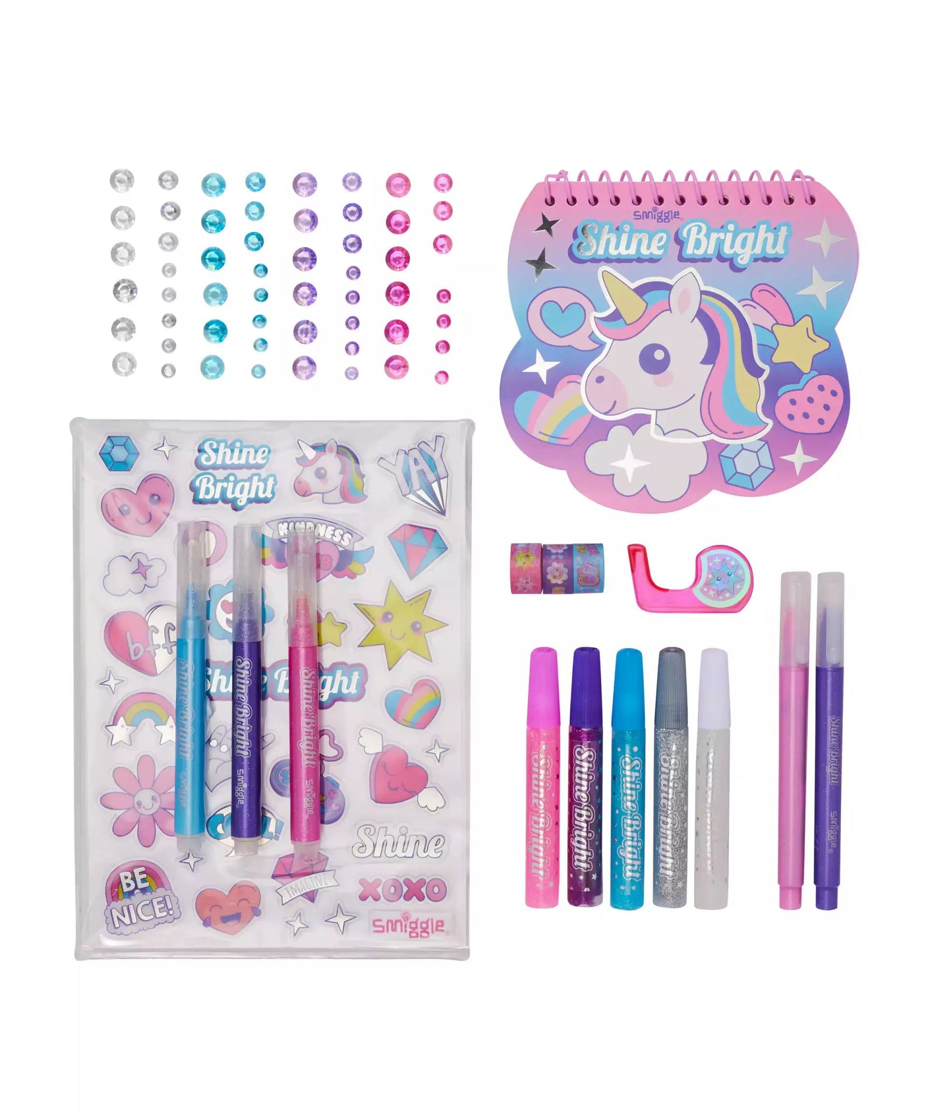 Smiggle - Shine Bright Resim Tasarım ve Sanat Seti-Dinossi