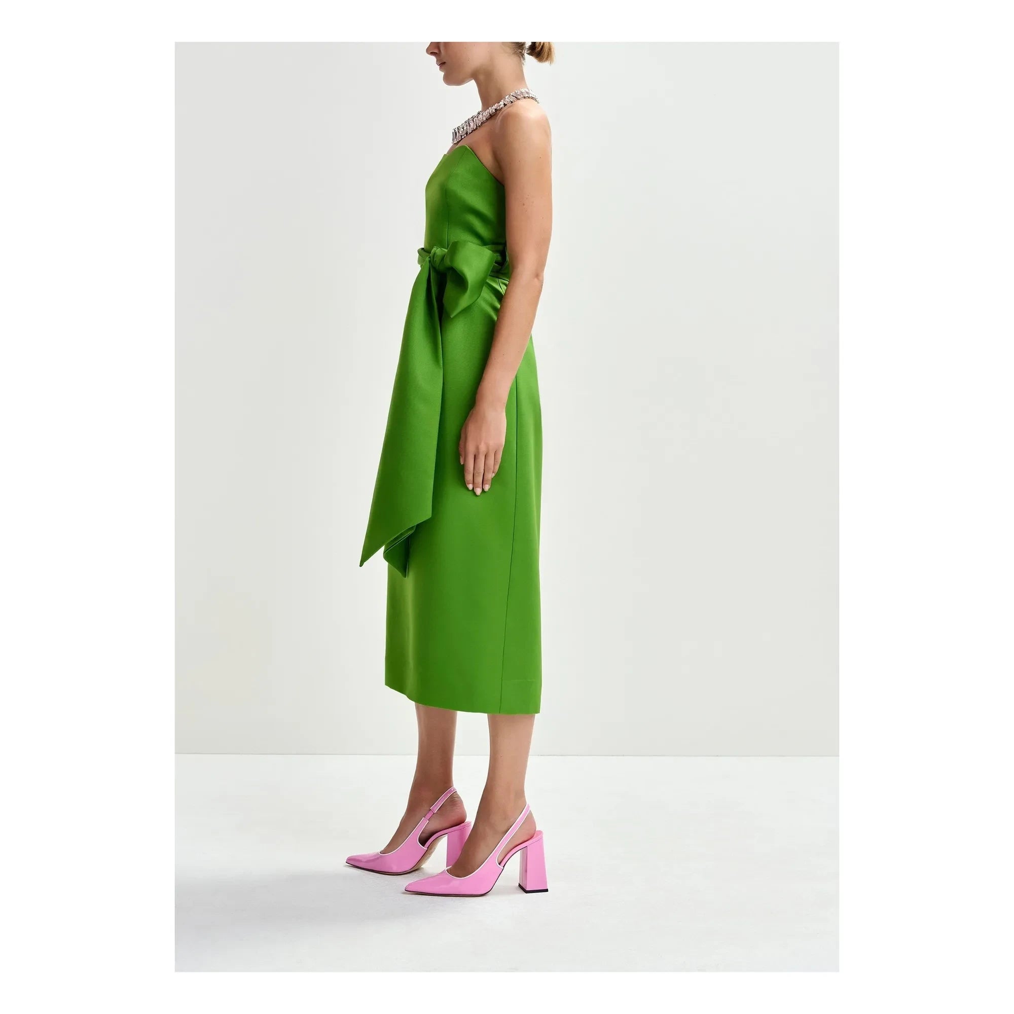 Essentiel Antwerp - Juror strapless elbise | Yeşil