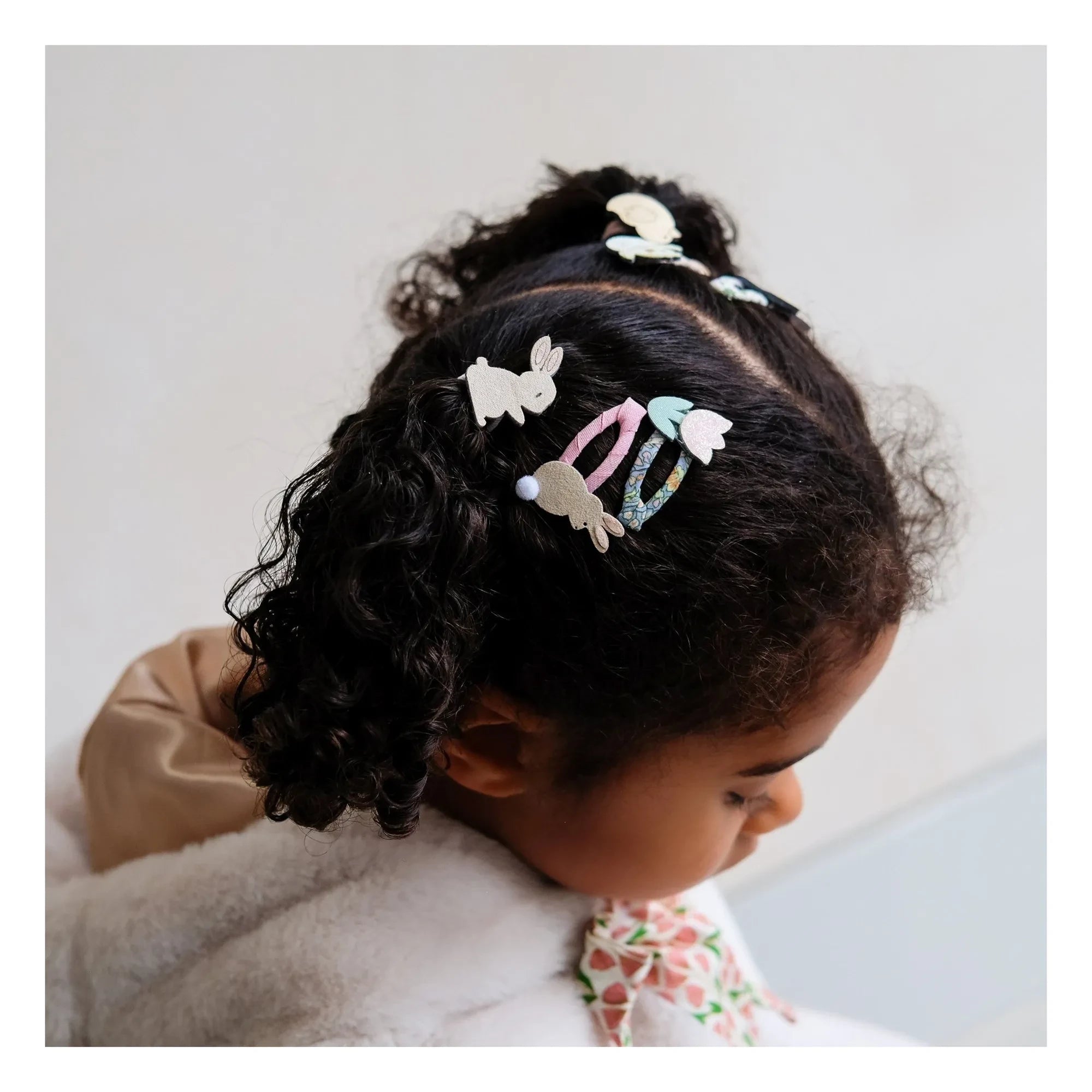Mimi & Lula - Set of 5 Rabbit & Chick Buckles | Powder Pink