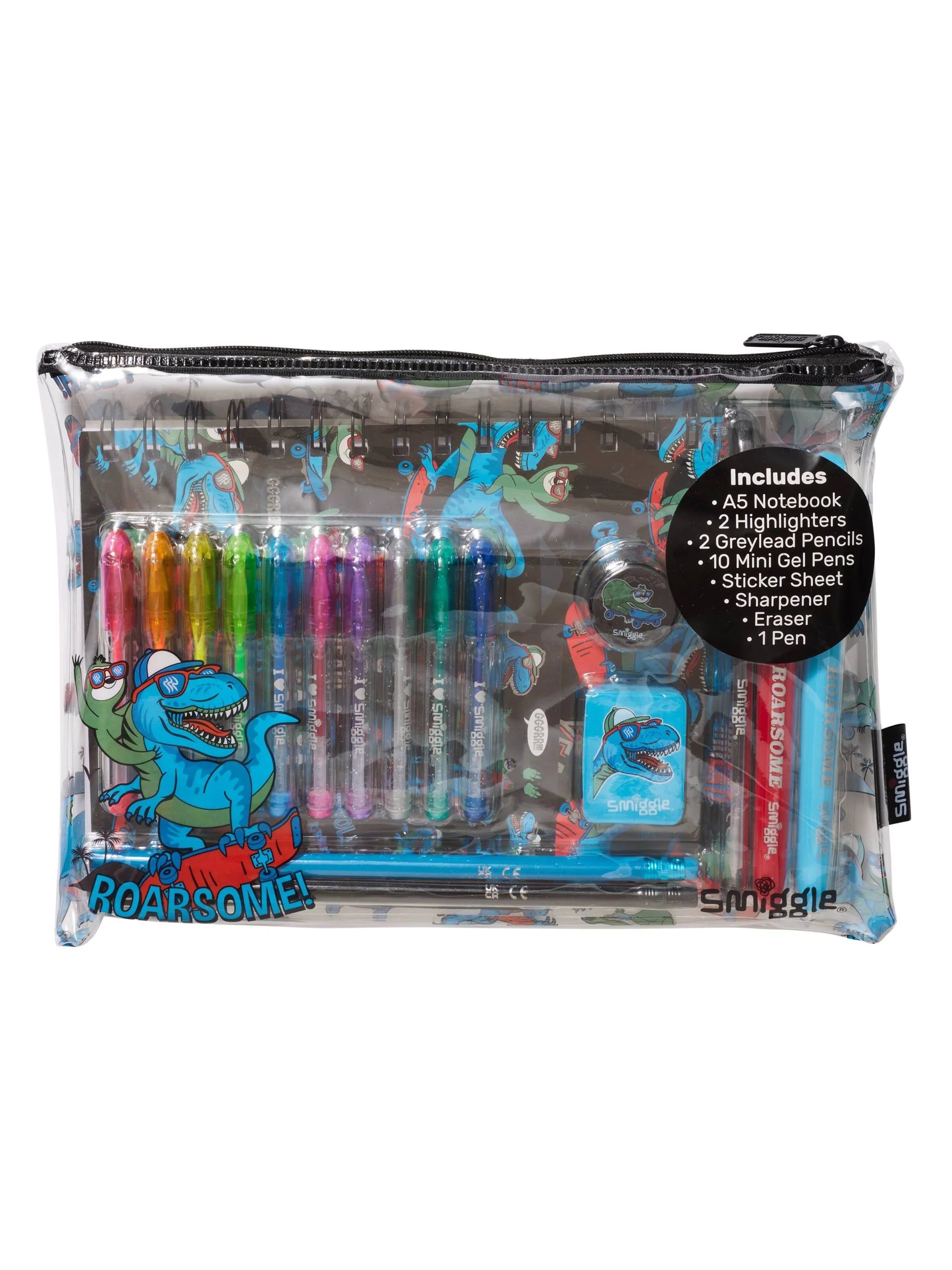 Smiggle - Kokulu A5 Defter ve Kırtasiye Seti-Dinossi