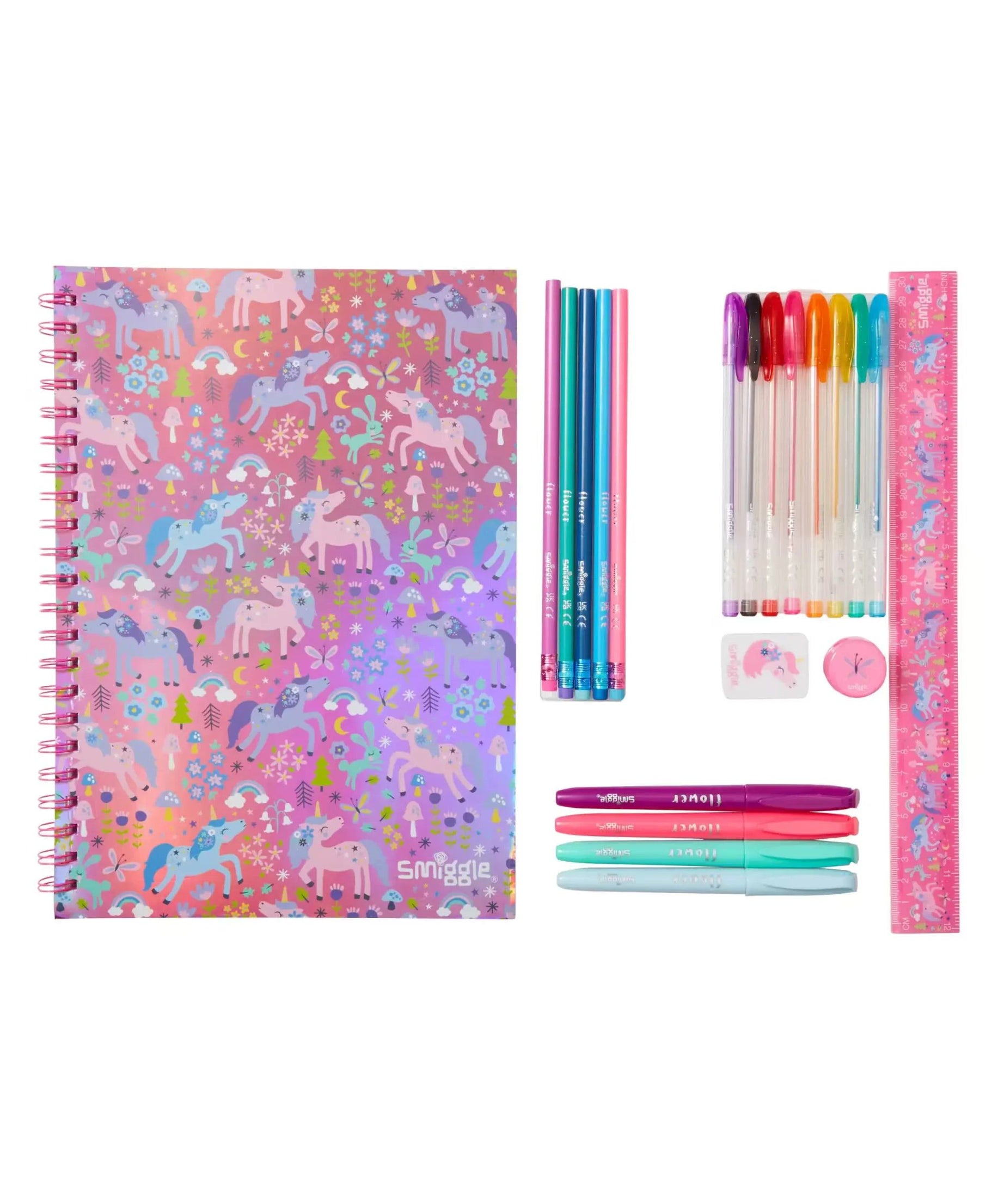 Smiggle - Wish A4 Defter ve Kırtasiye Seti-Dinossi
