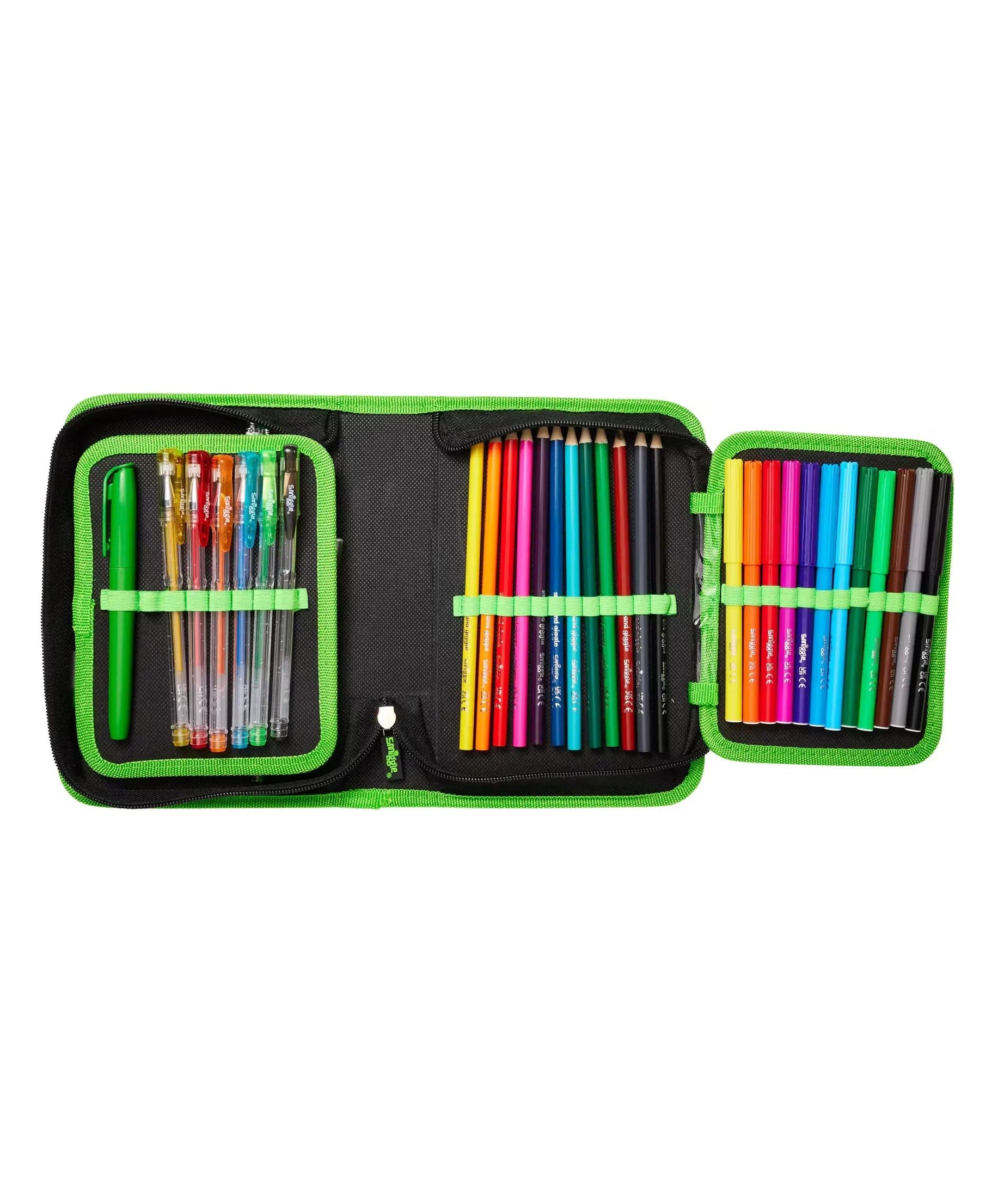 Smiggle - Wild Side Dino Kalem Kutusu ve Kırtasiye Seti-Dinossi