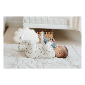 Petit Lem - Balık ayaklı pijama Nervürlü Organik Pamuk | Bej