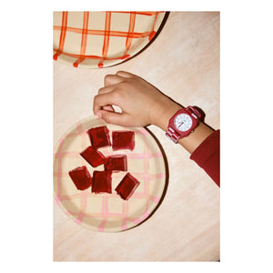 Mini Kyomo - Damier Raspberry Dondurma Saat | Pembe