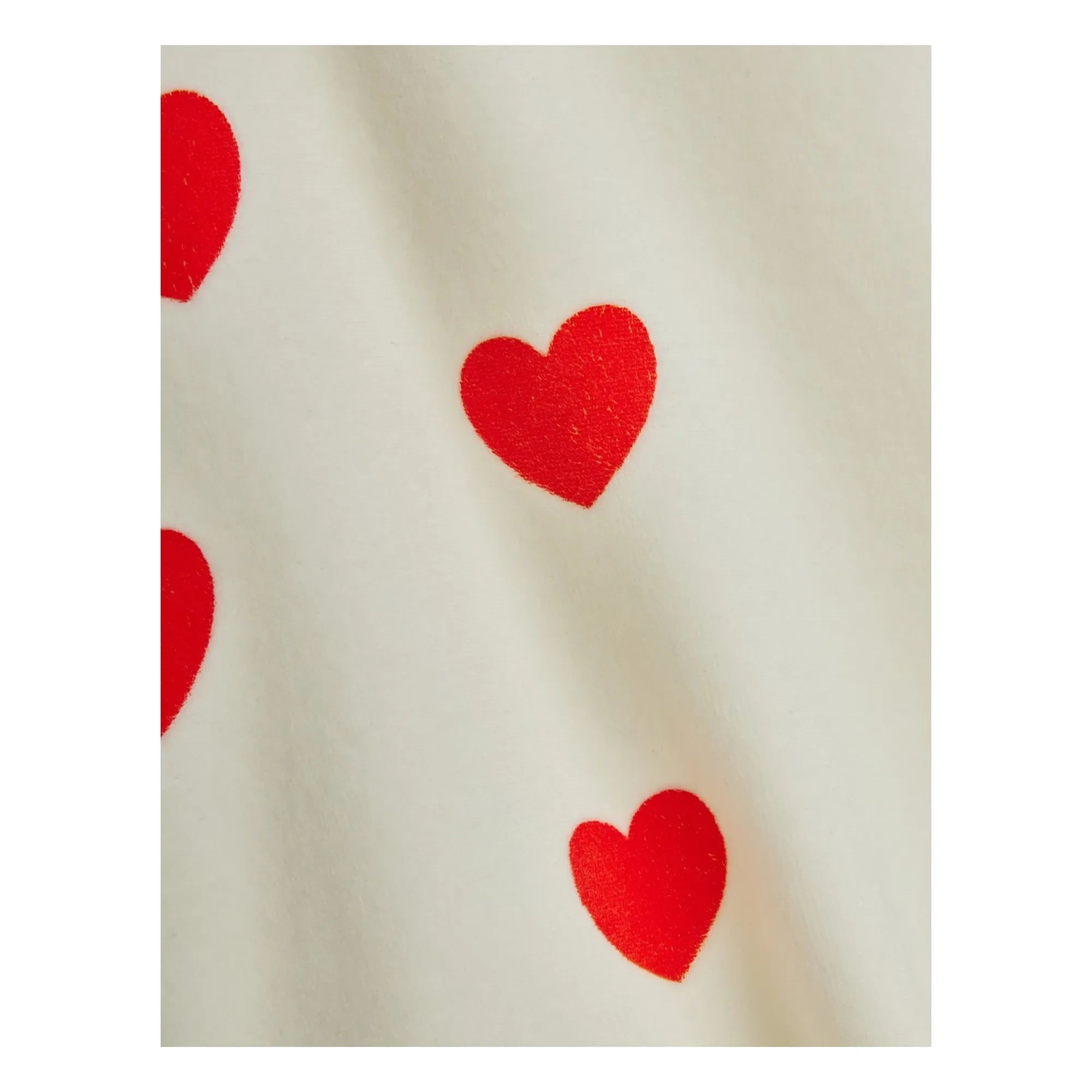 Mini Rodini - Wickelbody aus Bio-Baumwolle mit Herzmuster | White