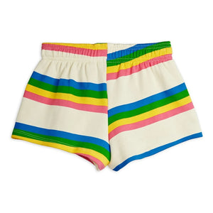 Mini Rodini – Gestreifte Shorts aus Bio-Baumwolle | Ecru