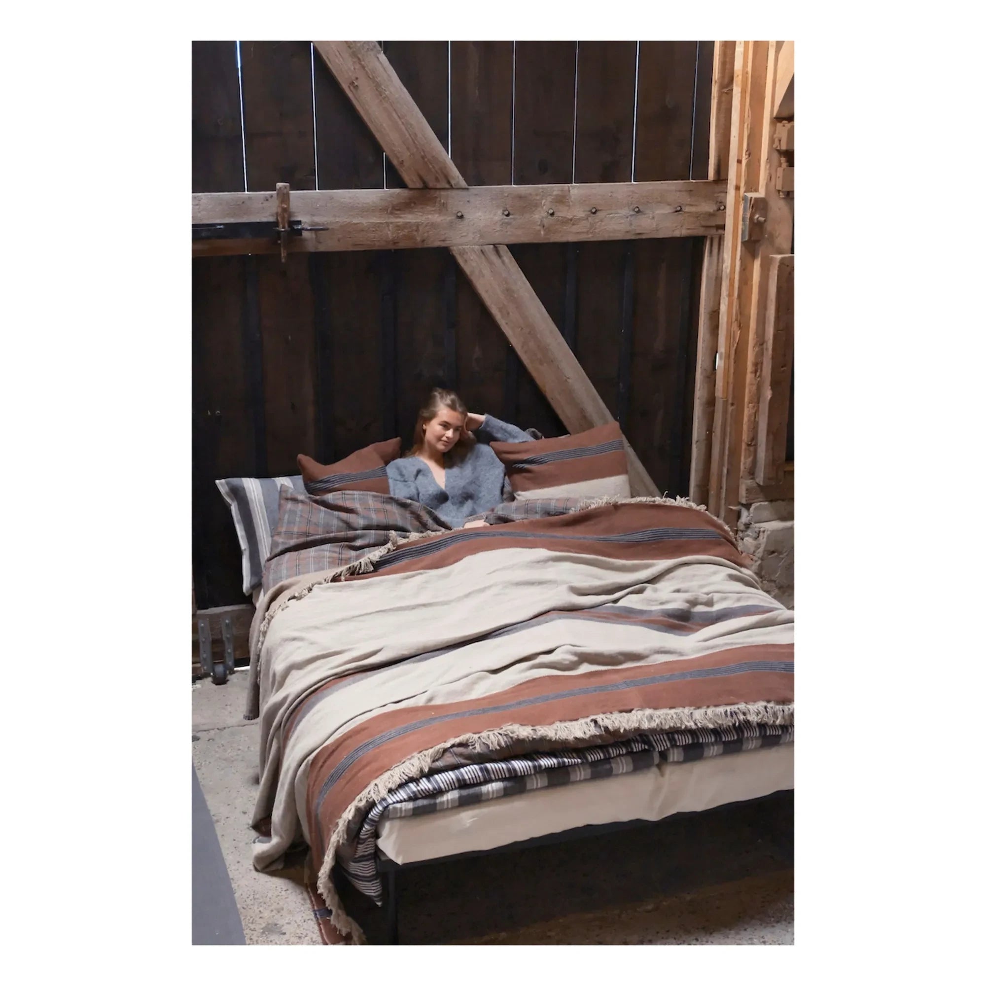 Libeco - Sienna keten throw | Kahverengi