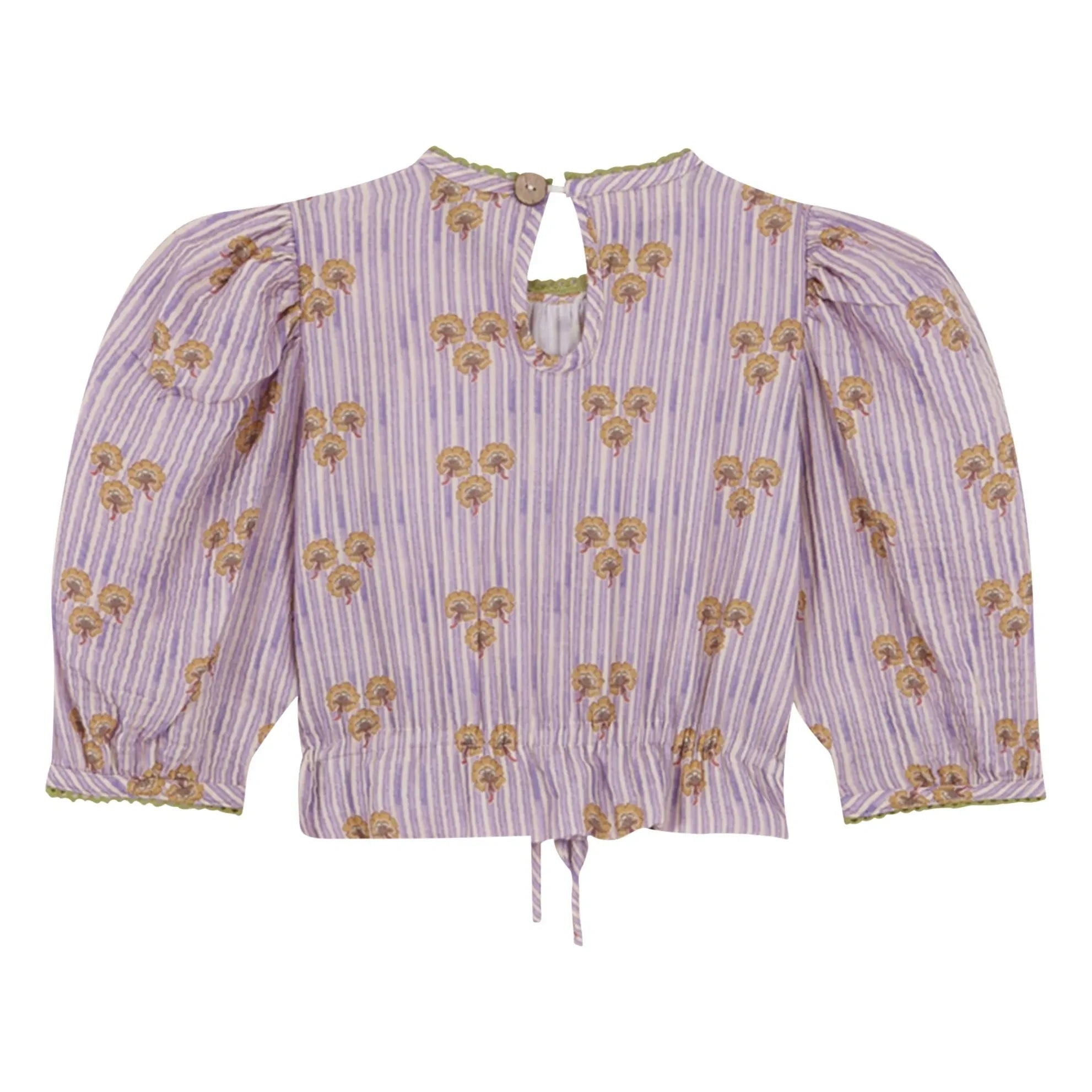 birinit - Cinca Striped Organic Cotton Blouse | Mauve