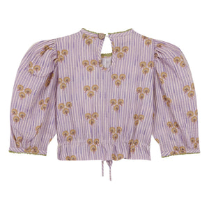 birinit - Cinca Striped Organic Cotton Blouse | Mauve