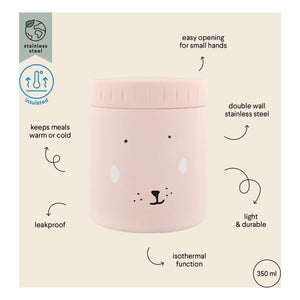 Trixie - İzotermal öğle yemeği kutusu 350 ml Mrs Rabbit | Pembe