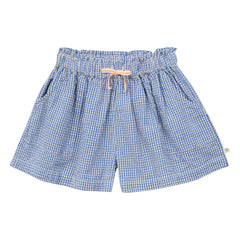 Arsène et Les Pipelettes - Vichy Seersucker Shorts | Azurblau