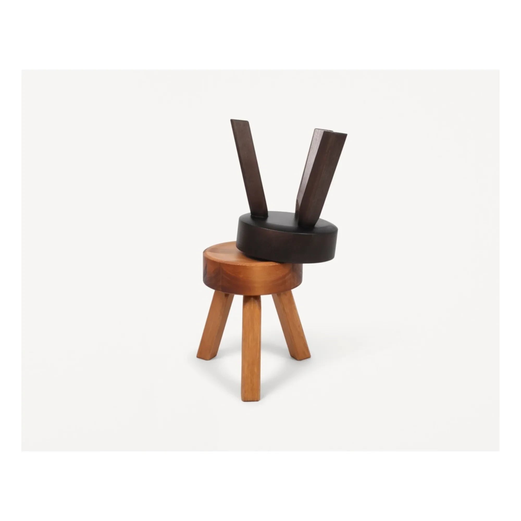 Frama - AML Kiefernhocker | Dunkles Holz