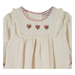 Emile et Ida - Rosebud Strampler | Creme