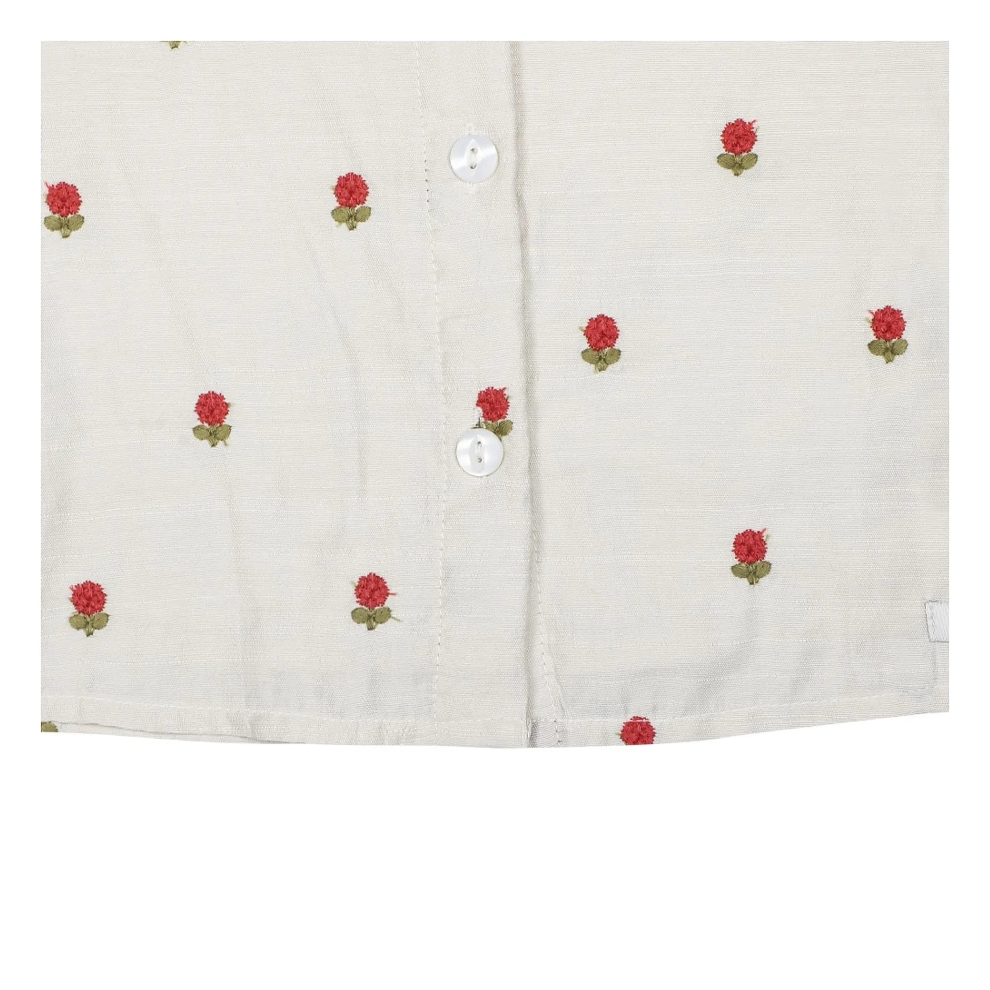 Donsje - Eliora Bluse mit Blumenmuster aus Tencel | Ecru