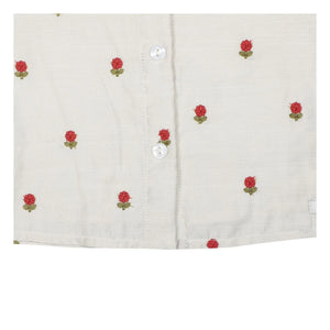 Donsje - Eliora Bluse mit Blumenmuster aus Tencel | Ecru