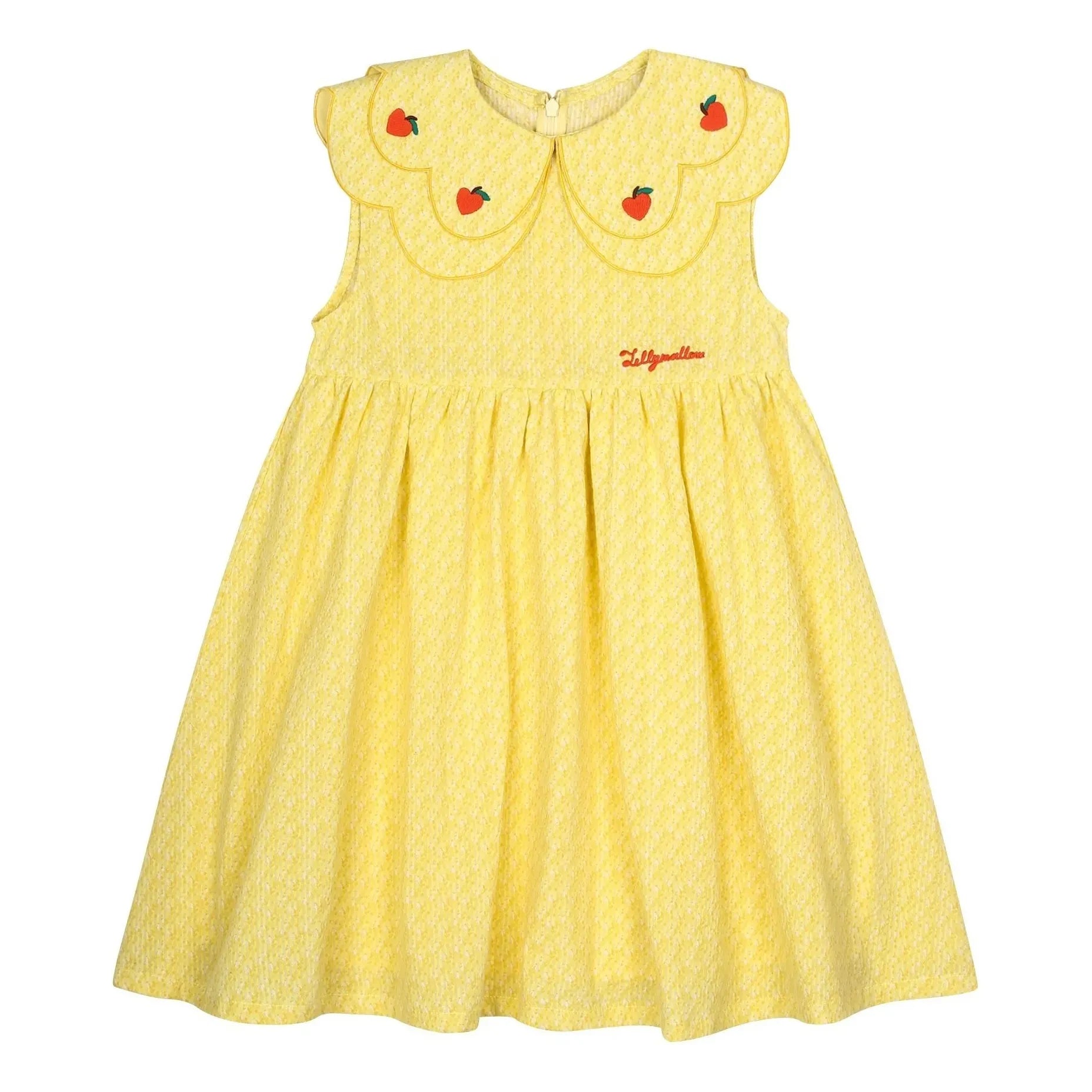 Jelly Mallow - Ruffle neckline dress | Yellow