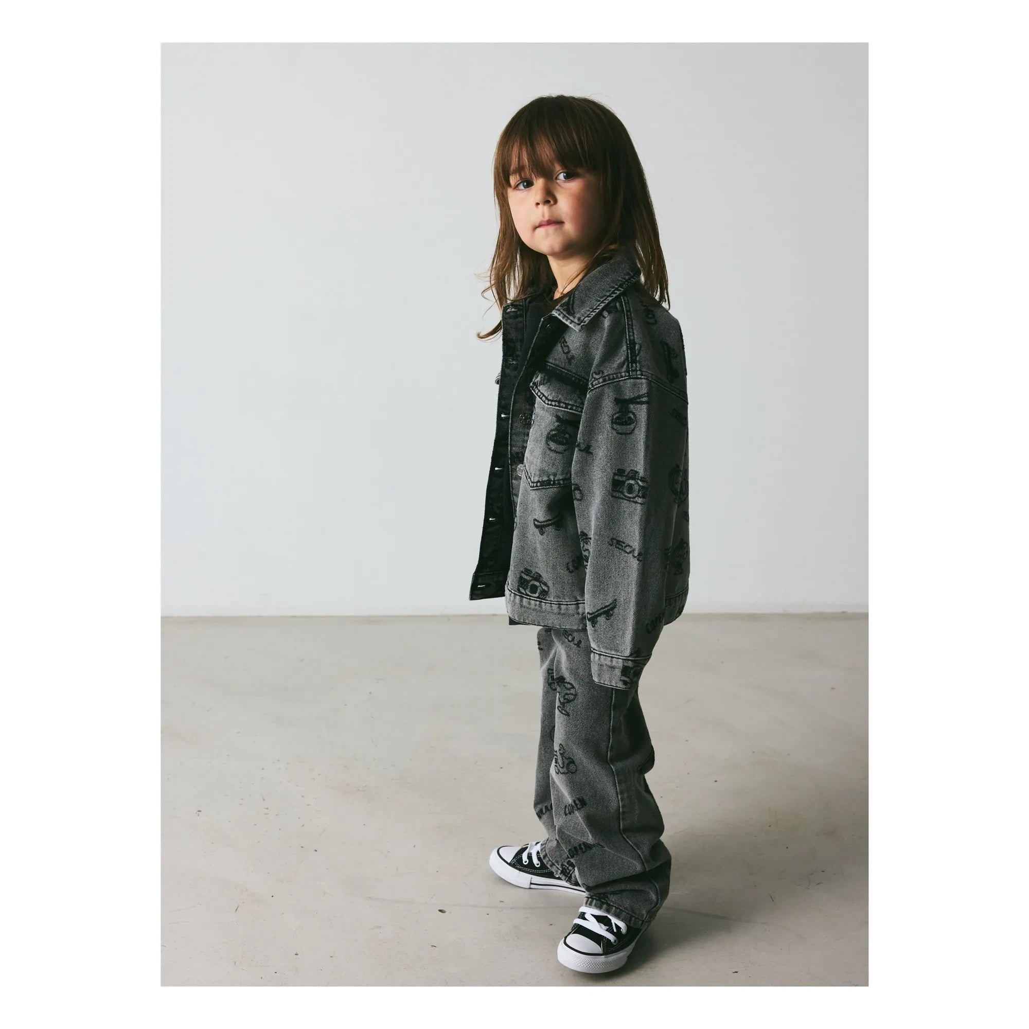 brunobruno nation - Lou Voyage Denim Bio-Baumwolljacke | Grau