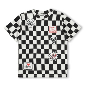 Molo - Riley Damier Organic Cotton T-Shirt | Black