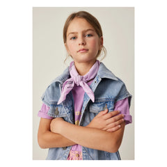 Tocoto Vintage - Kolsuz Kot Ceket | Denim mavi
