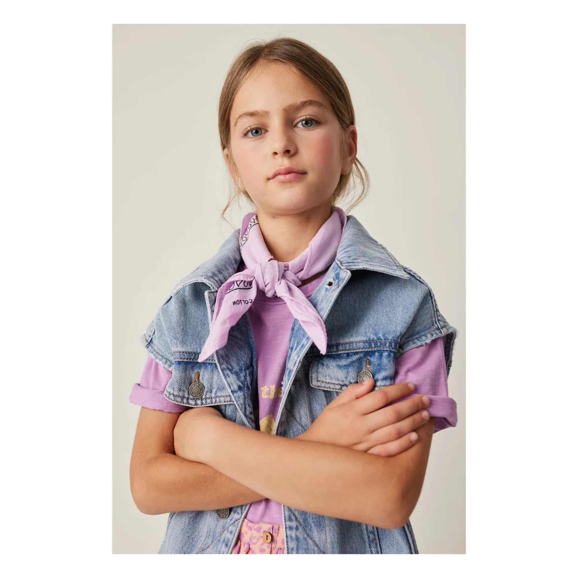 Tocoto Vintage - Kolsuz Kot Ceket | Denim mavi