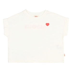 Búho - Bisous Bio-Baumwoll-T-Shirt | Weiß