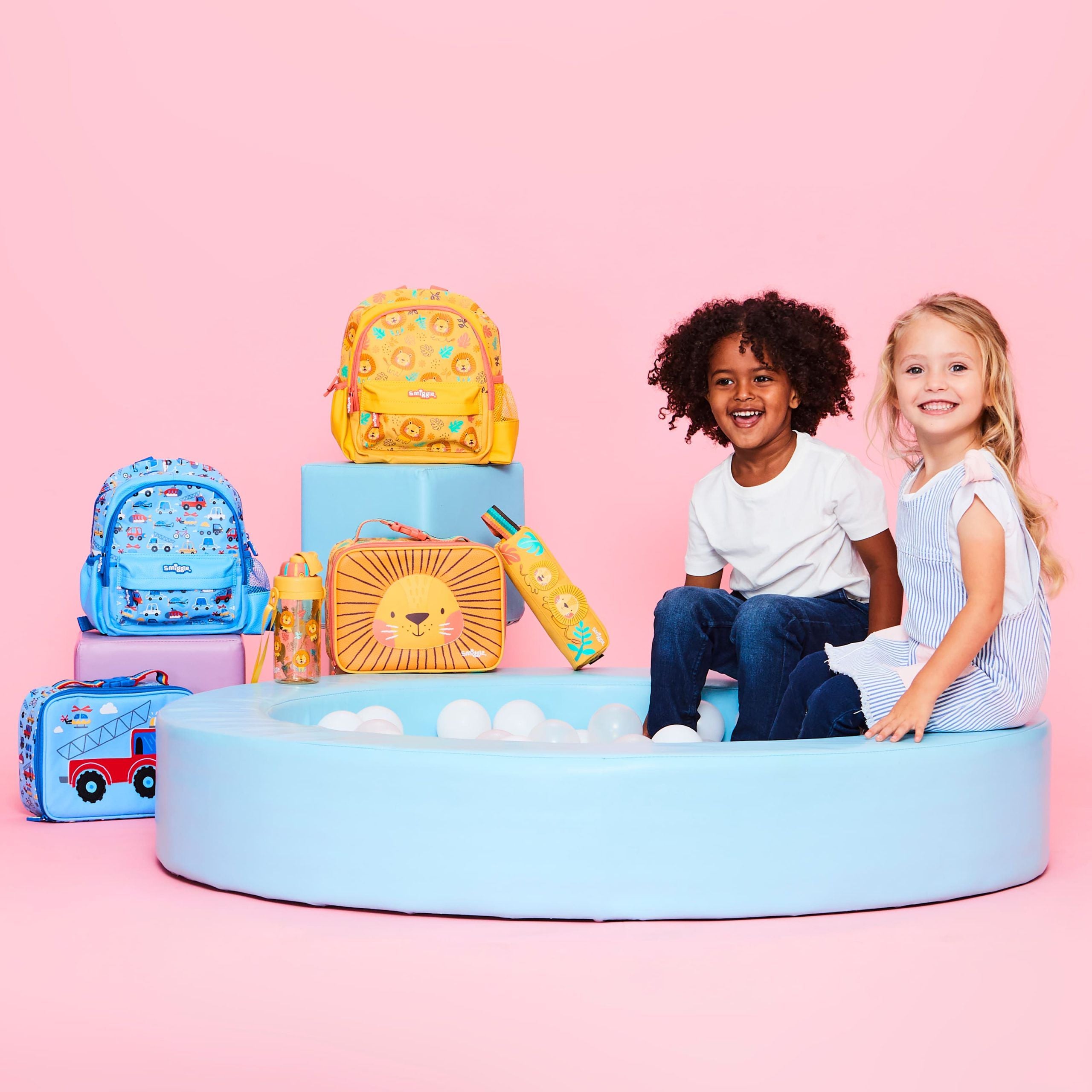Smiggle - La La Teeny Tiny Kreş Okul Çanta Seti-Dinossi