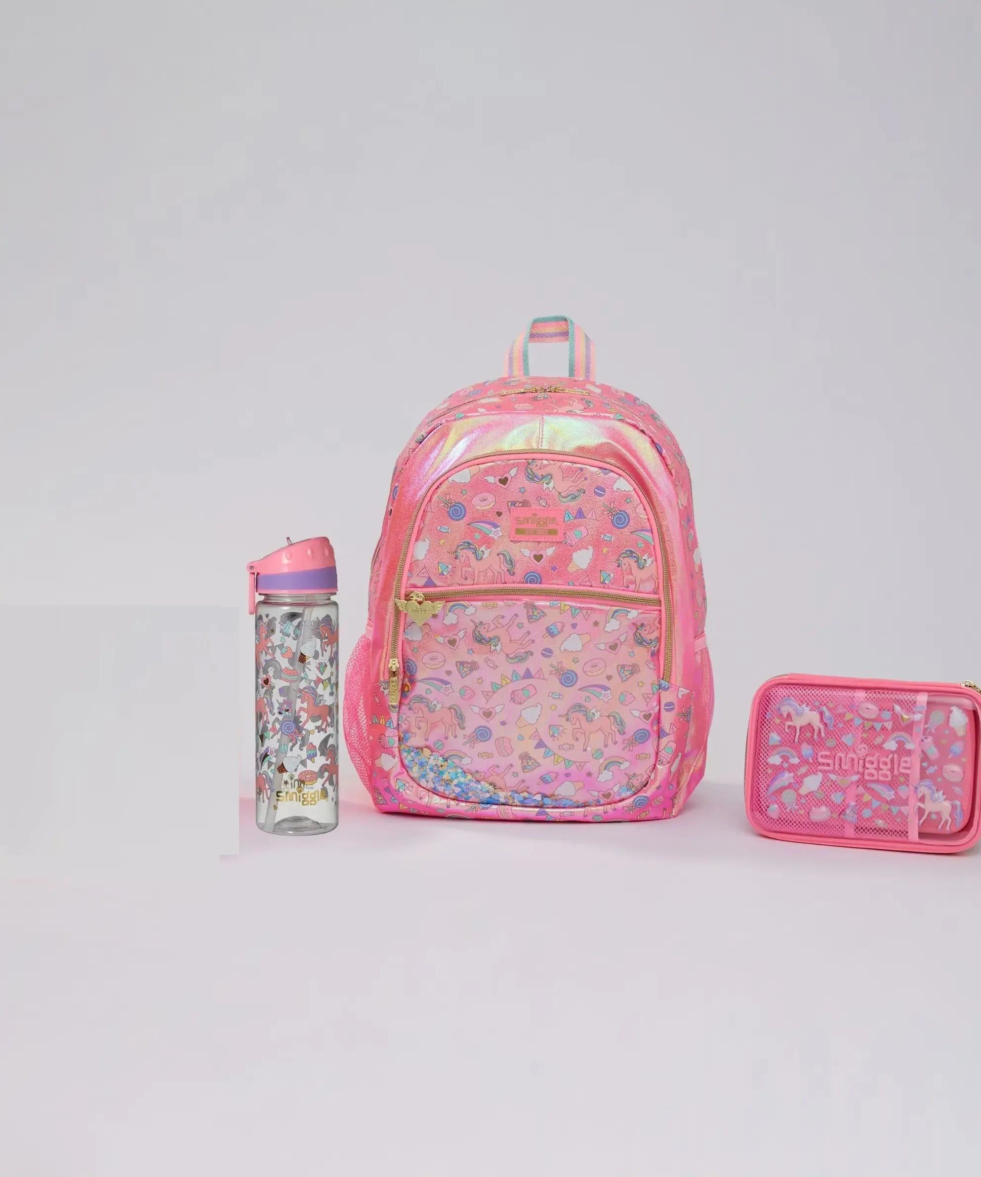 Smiggle - Fiesta 3lü Okul Çanta Seti-Dinossi