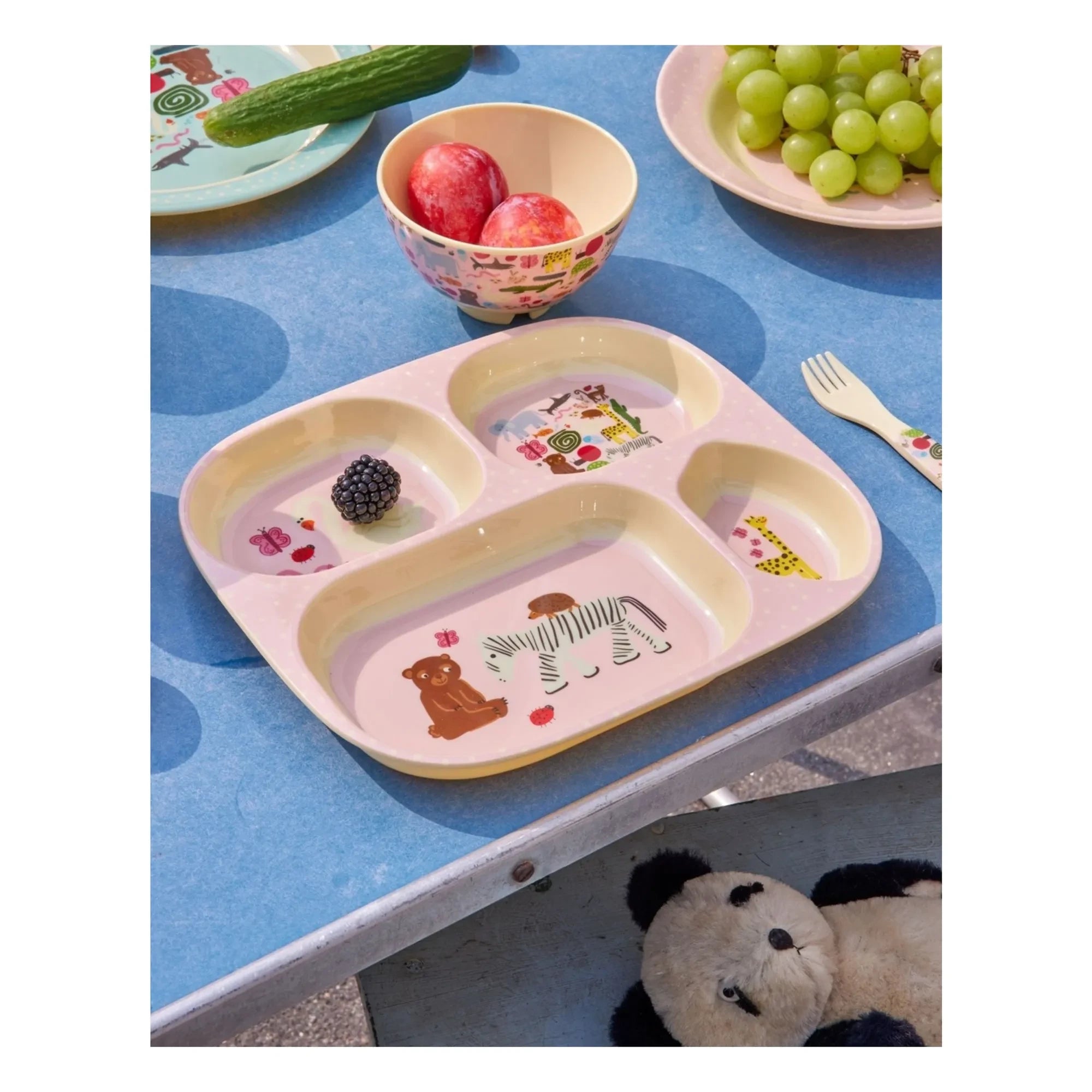 Rice - Fun Fair melamin öğle yemeği kutusu | Pembe