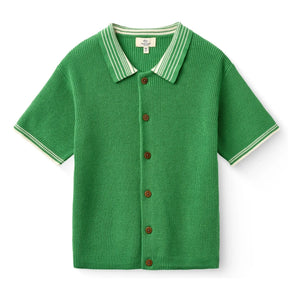 Copenhagen Colors - Organik pamuklu triko polo gömlek | Meadow Green