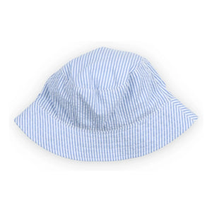 the new society - Bob Almond Striped Seersucker | Light Blue