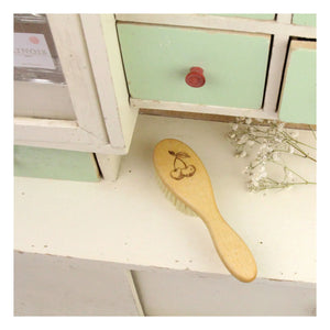 Barnabé loves coffee - Beechwood and Silk Hairbrush
