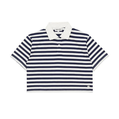 Smallable Kid - Çizgili Varsity Polo | Mavi siyah