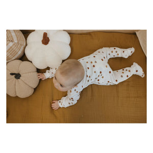 Petit Lem - Organic Cotton Pumpkin Ribbed Convertible Pajama | Gray