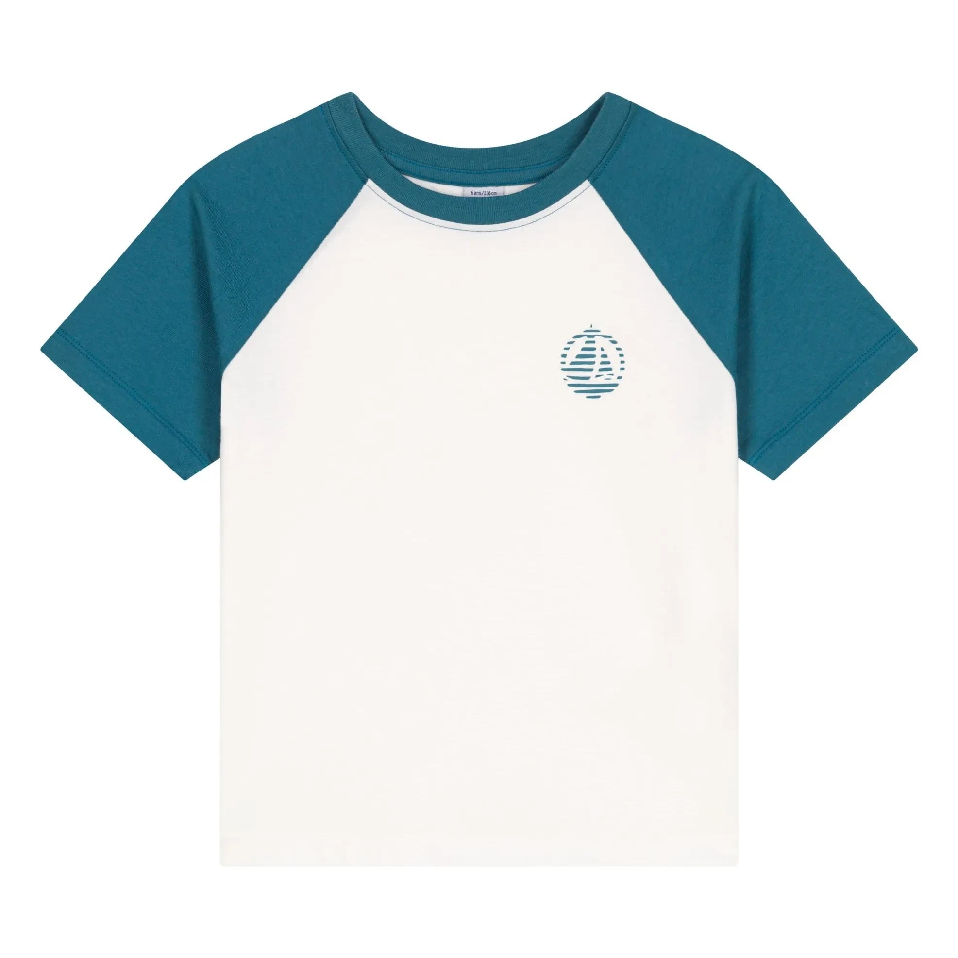 Petit Bateau - Bibi Organik Pamuklu Tişört | Peacock blue