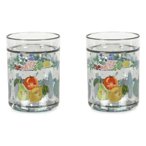 Konges Sløjd - Glitzerbecher mit Früchten - 2er-Set