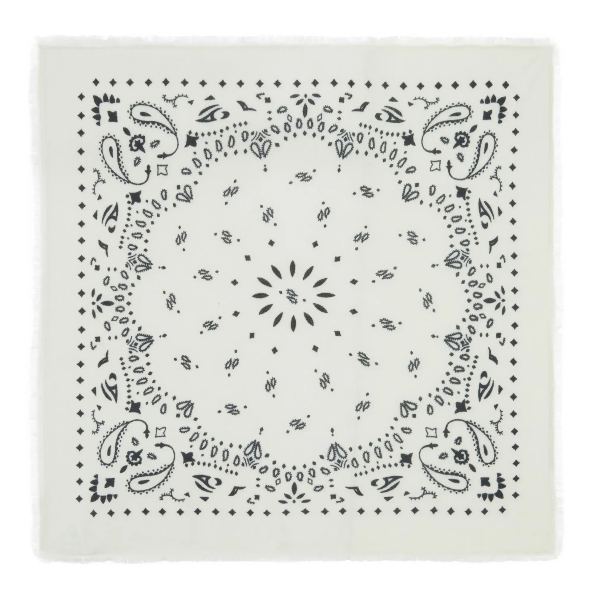 Kujten - Hachiko Kaşmir Bandana | Beyaz