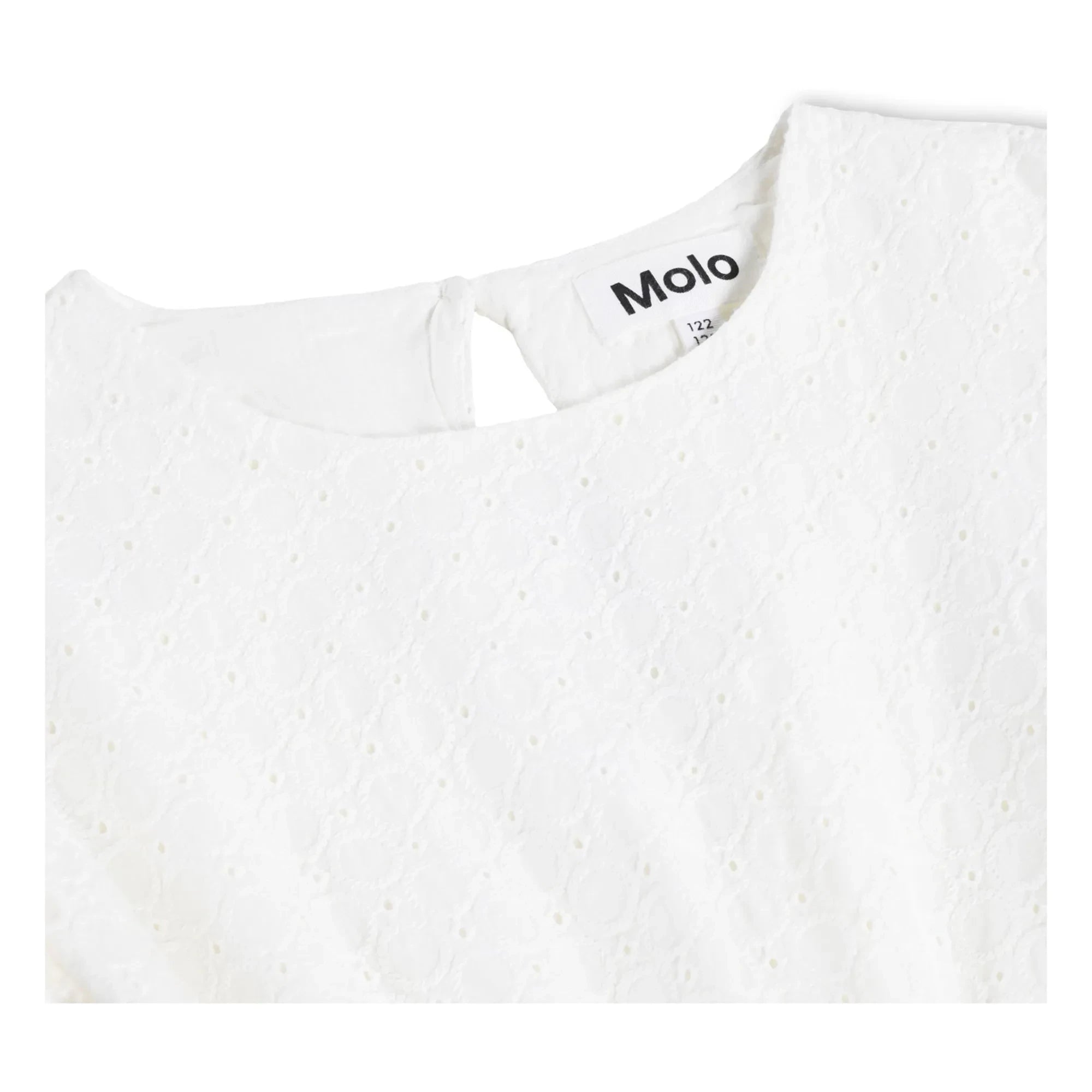 Molo - Carma organic cotton ruffle dress | White