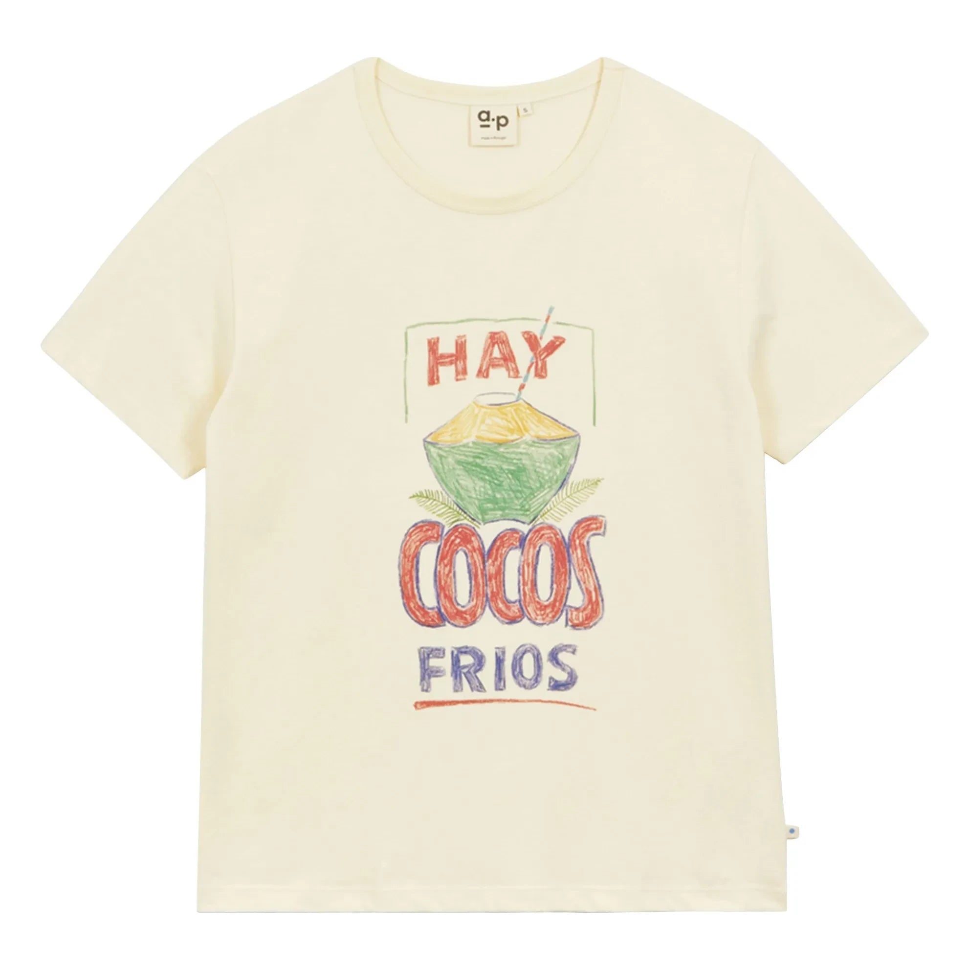 a.p - Cocos Bio-Baumwoll-T-Shirt | Ecru