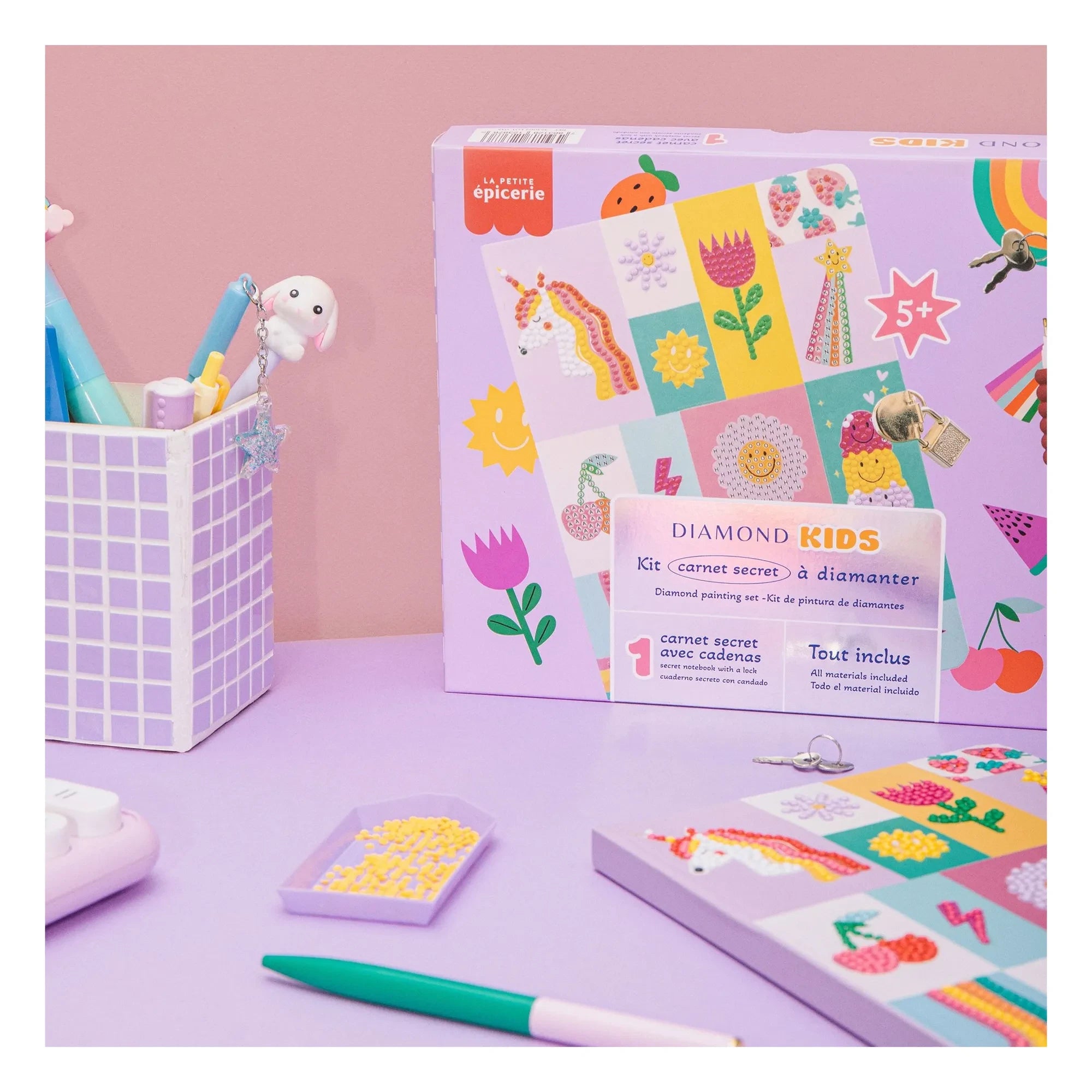 La Petite Épicerie - Children's diamond painting set - Secret notebook
