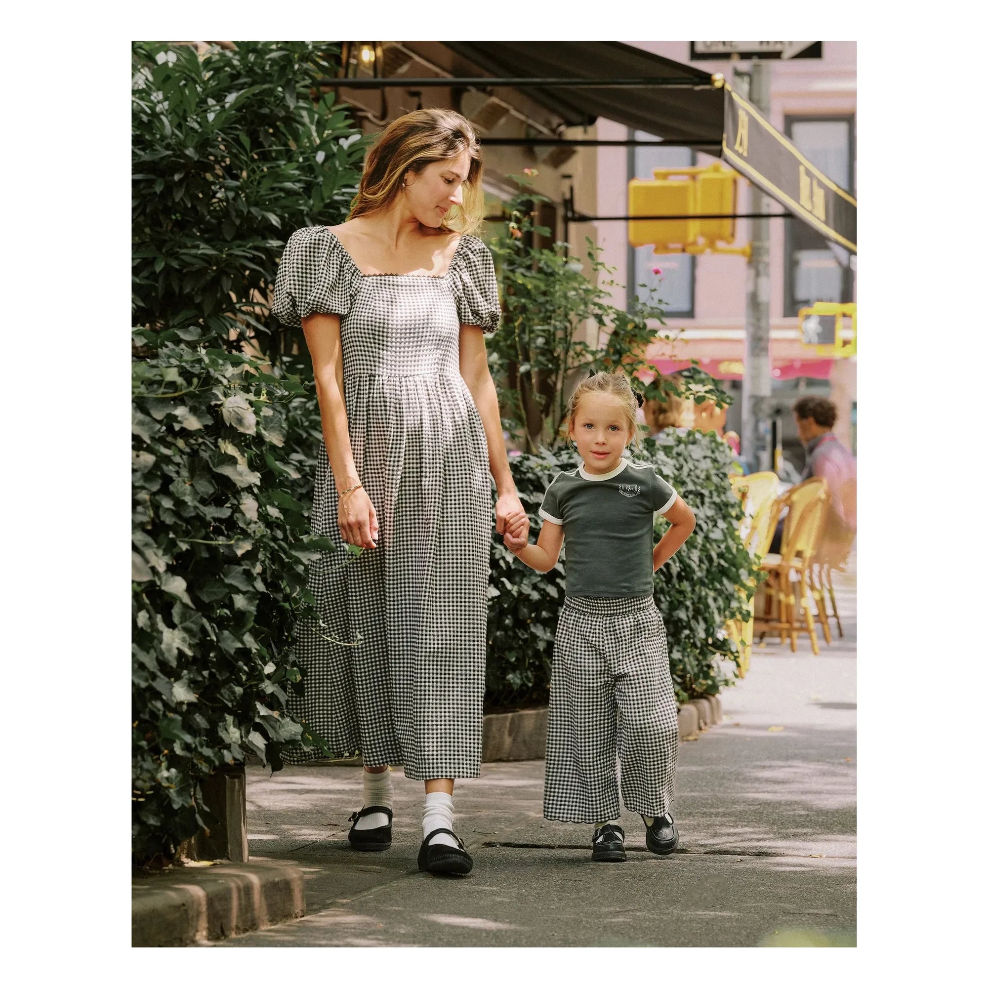 Rylee + Cru - Vichy-Karo-Hose | Schwarz