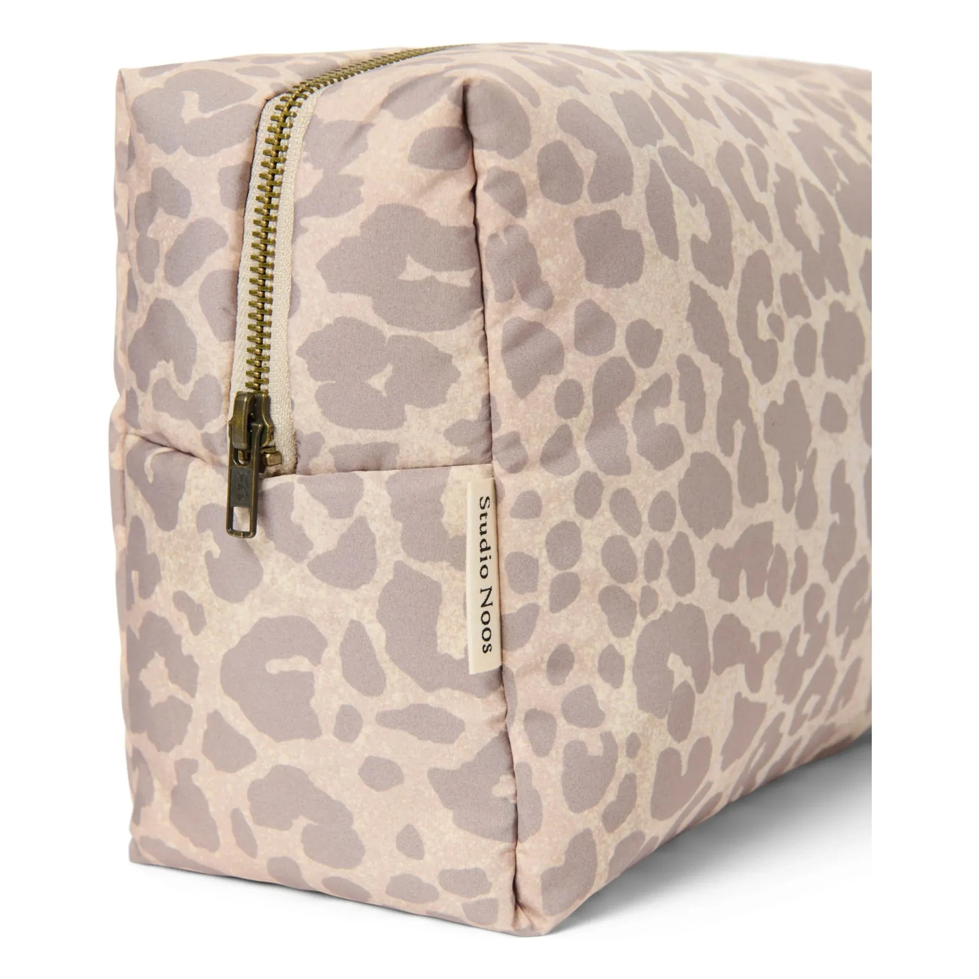Studio Noos - Large Embossed Leopard cosmetic bag | Beige