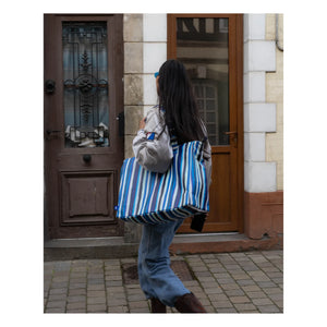 Kabas - İç astarlı maxi çanta | Mavi
