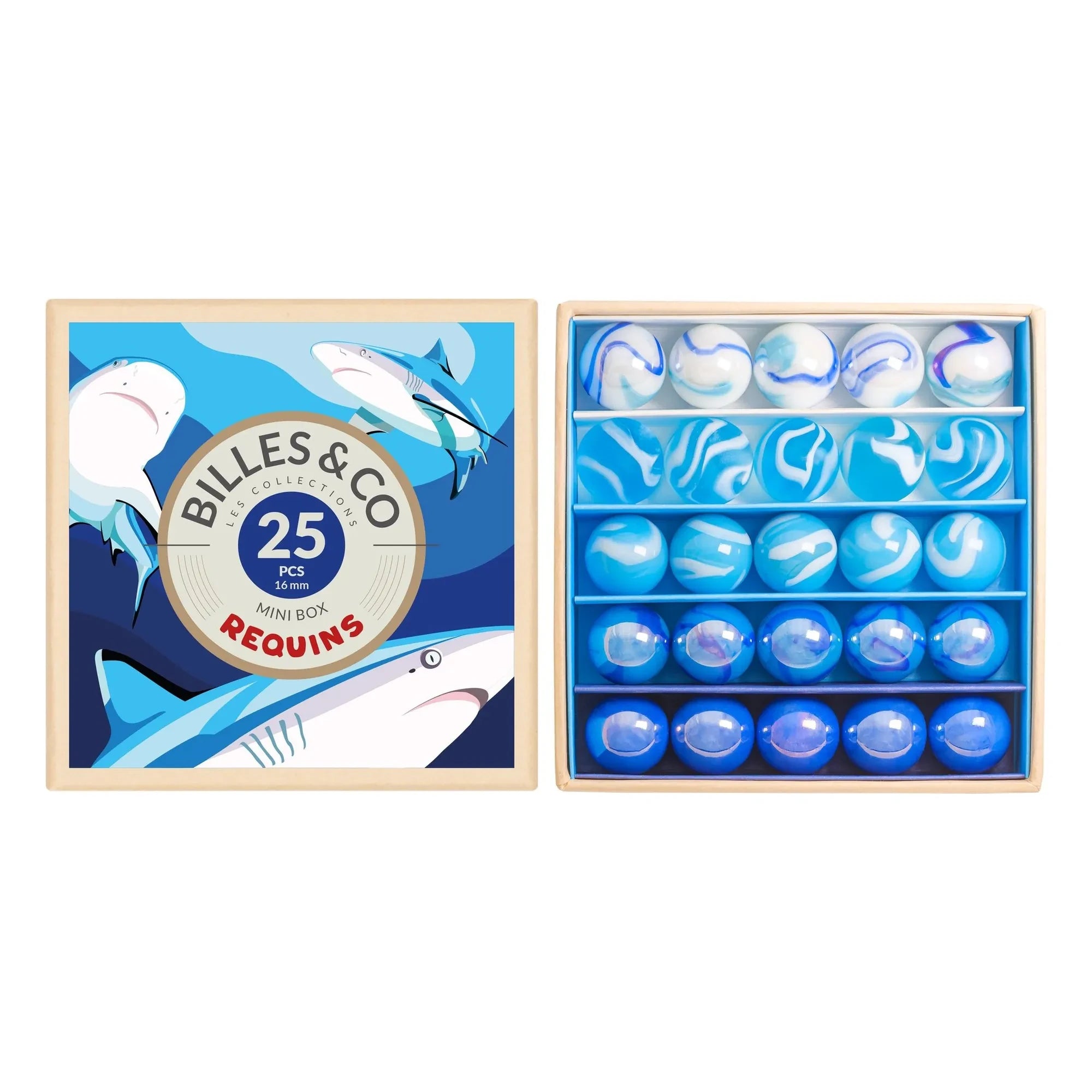 Billes & Co - 25'li Shark misket seti | Mavi