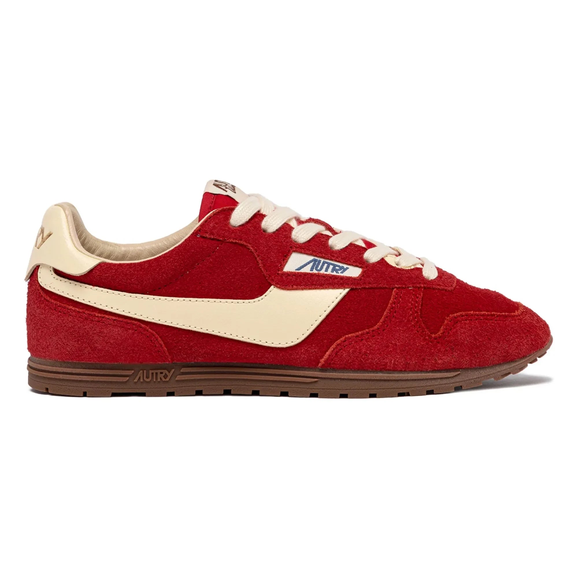 Autry - Windspin Low Two-Tone Suede and Leather Sneakers | Red