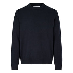 Samsoe Samsoe - Isak Wool Crew Neck Sweater | Dark Blue