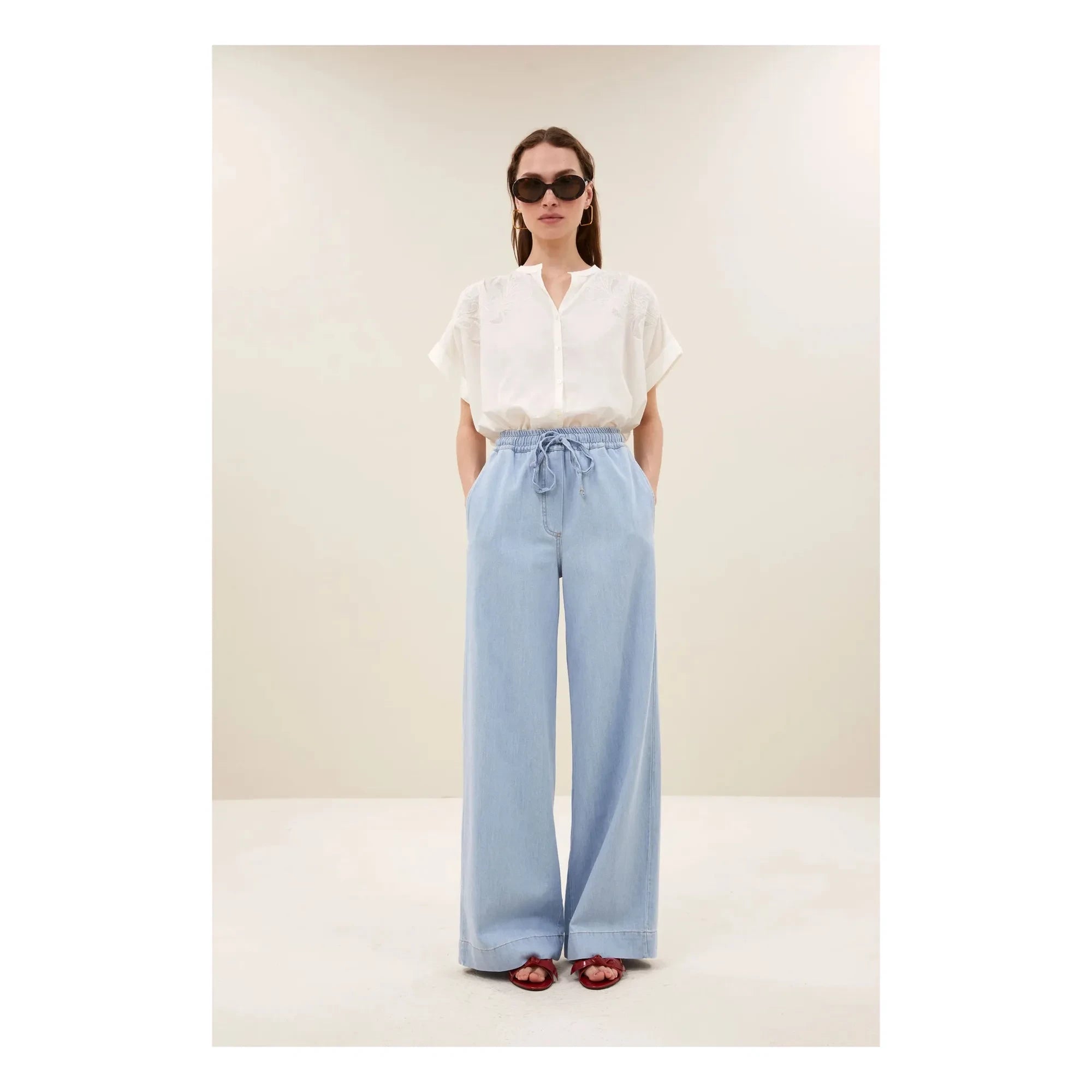 By Bar - Ally organic cotton blouse | White