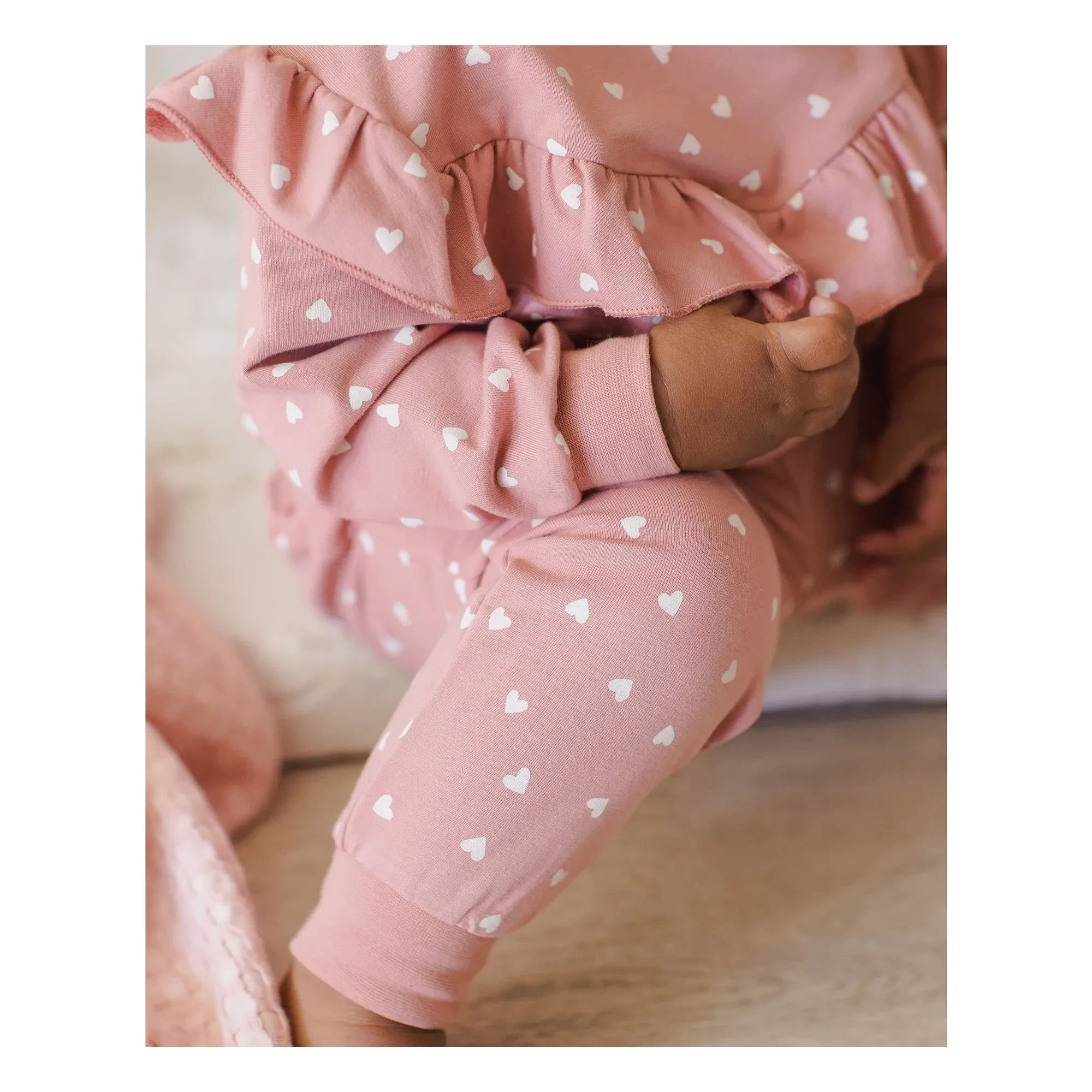 Quincy Mae - Volanlı sweatshirt | Toz Pembe